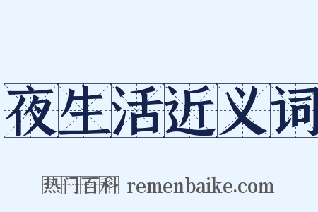 夜生活近义词是什么意思的图片